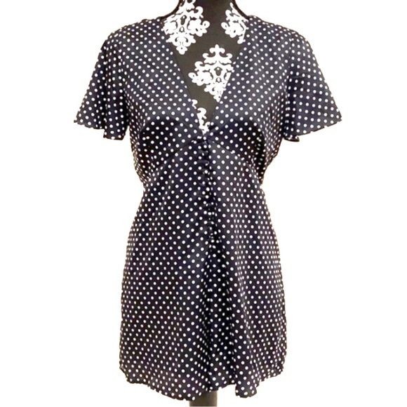 Urban Outfitters Dresses & Skirts - Black polka dot romper